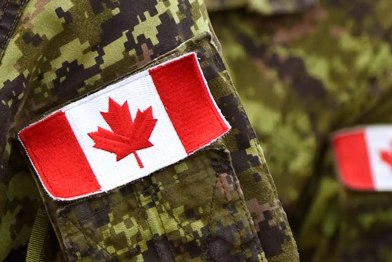 Canadian Armed Forces Uniform with National Flag Patch